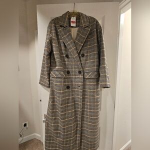 NWT Plaid Coat US Size 6 / Fits M